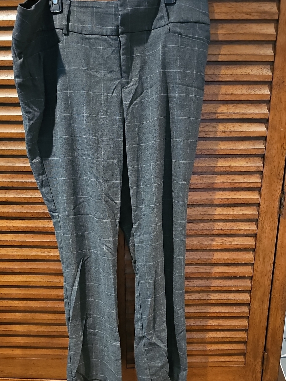 Apt. 9 Gray Windowpane Plaid Trousers